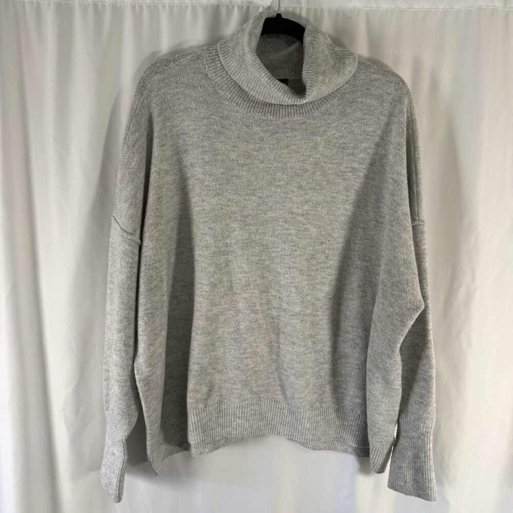 Vince Camuto Sweater Women's XXL Heathered Grey Turtleneck Knit Pullover